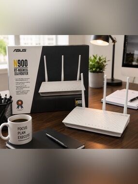 ASUS RT-N66W N900 Dual Band Router | Gigabit Wireless WiFi | 3 Antenna